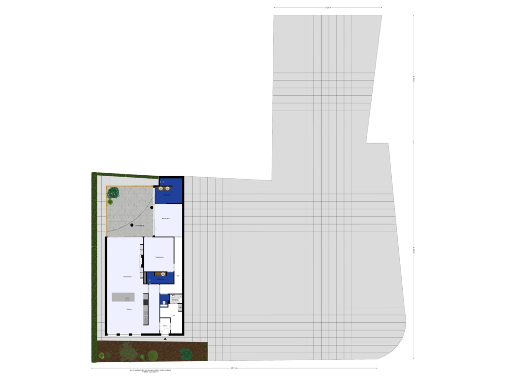 Bekijk plattegrond van Appartement-tuin van Paantjensstraat 5