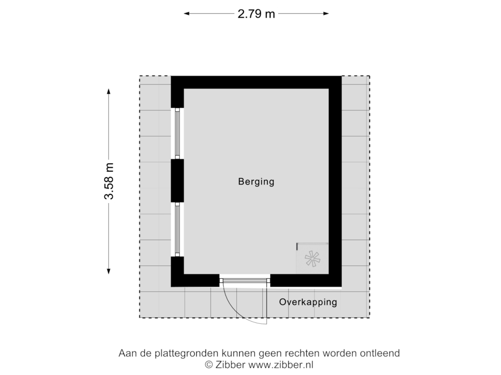 Bekijk plattegrond van Berging van Denekamperstraat 25