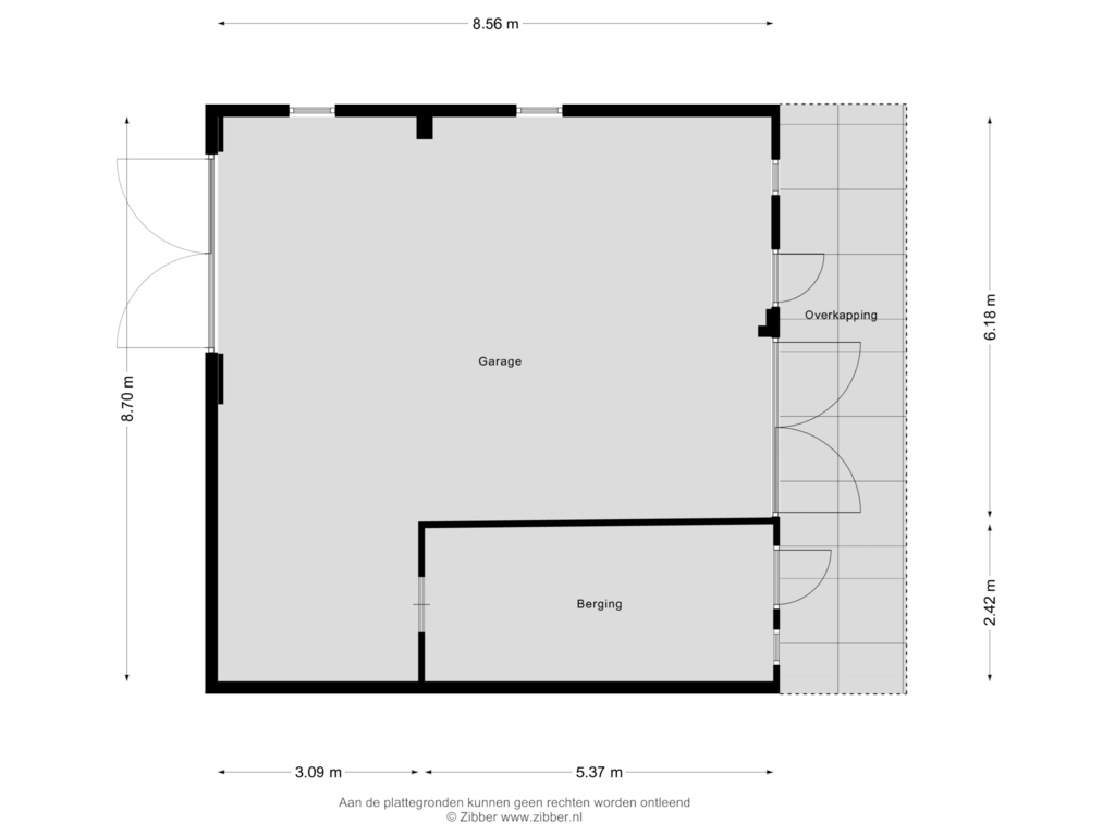 Bekijk plattegrond van Garage van Denekamperstraat 25