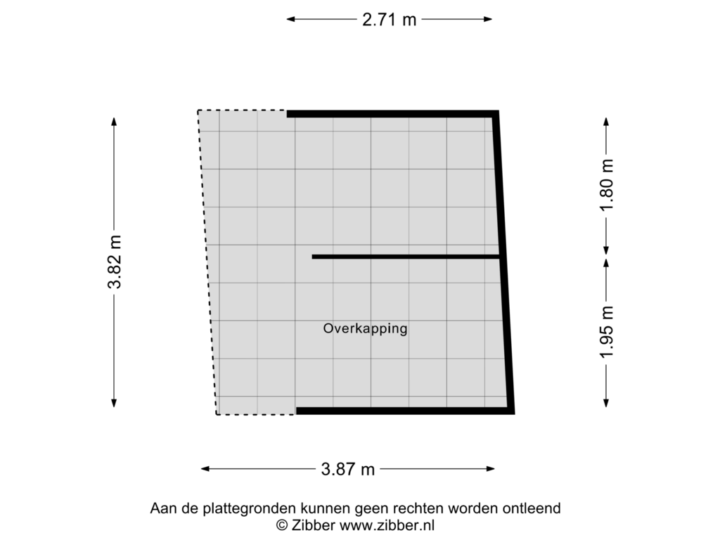 Bekijk plattegrond van Overkapping van Denekamperstraat 25