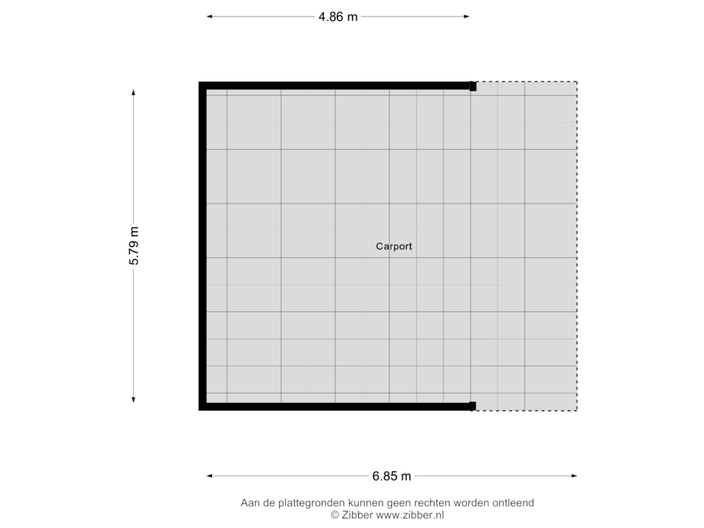 Bekijk plattegrond van Carport van Denekamperstraat 25