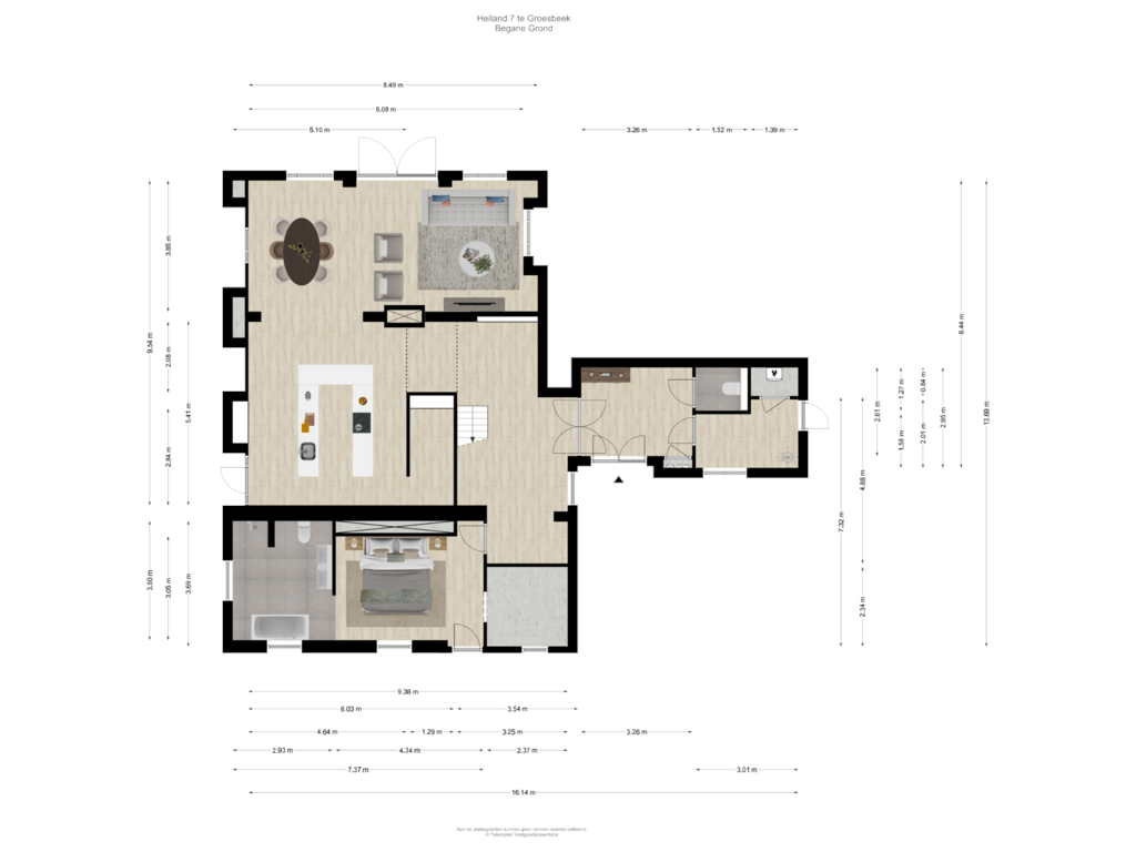 View floorplan of Begane Grond of Heiland 7