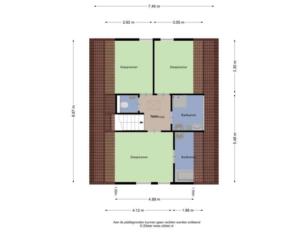 View floorplan of Eerste Verdieping of Daleboutsweg 4-0096