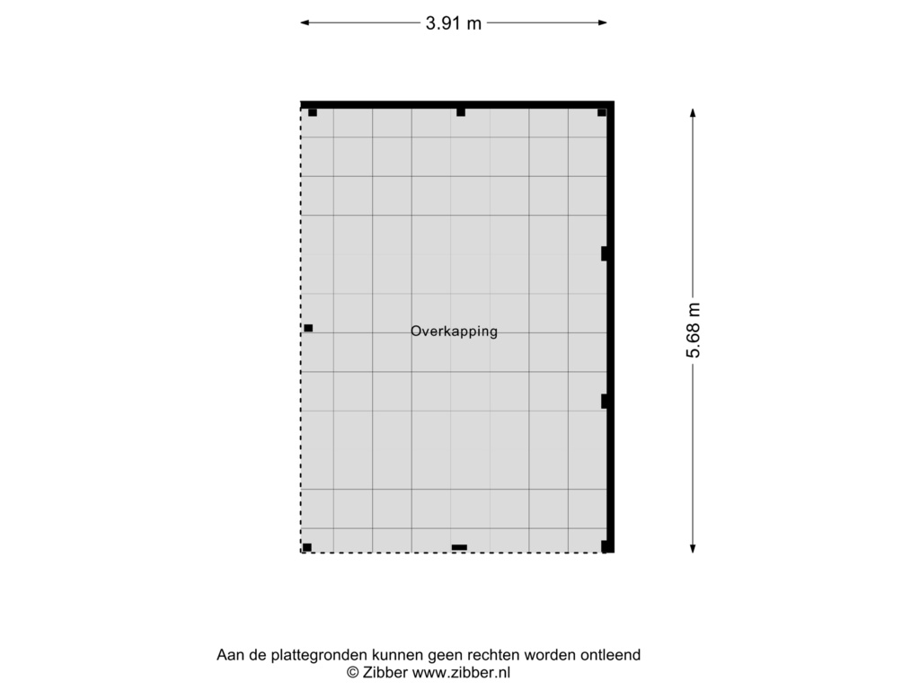 Bekijk plattegrond van Overkapping van Eiermarkt 19