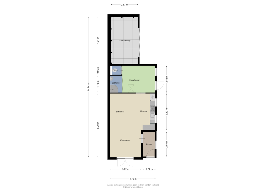 Bekijk plattegrond van Gastenverblijf van Eiermarkt 19