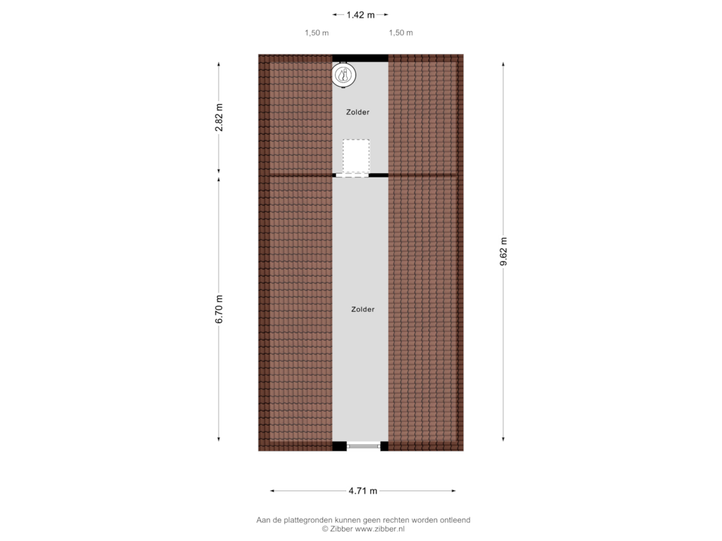 Bekijk plattegrond van Zolder van Eiermarkt 19