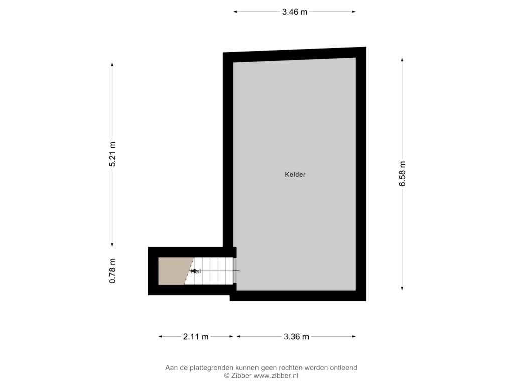 Bekijk plattegrond van Kelder van Eiermarkt 19