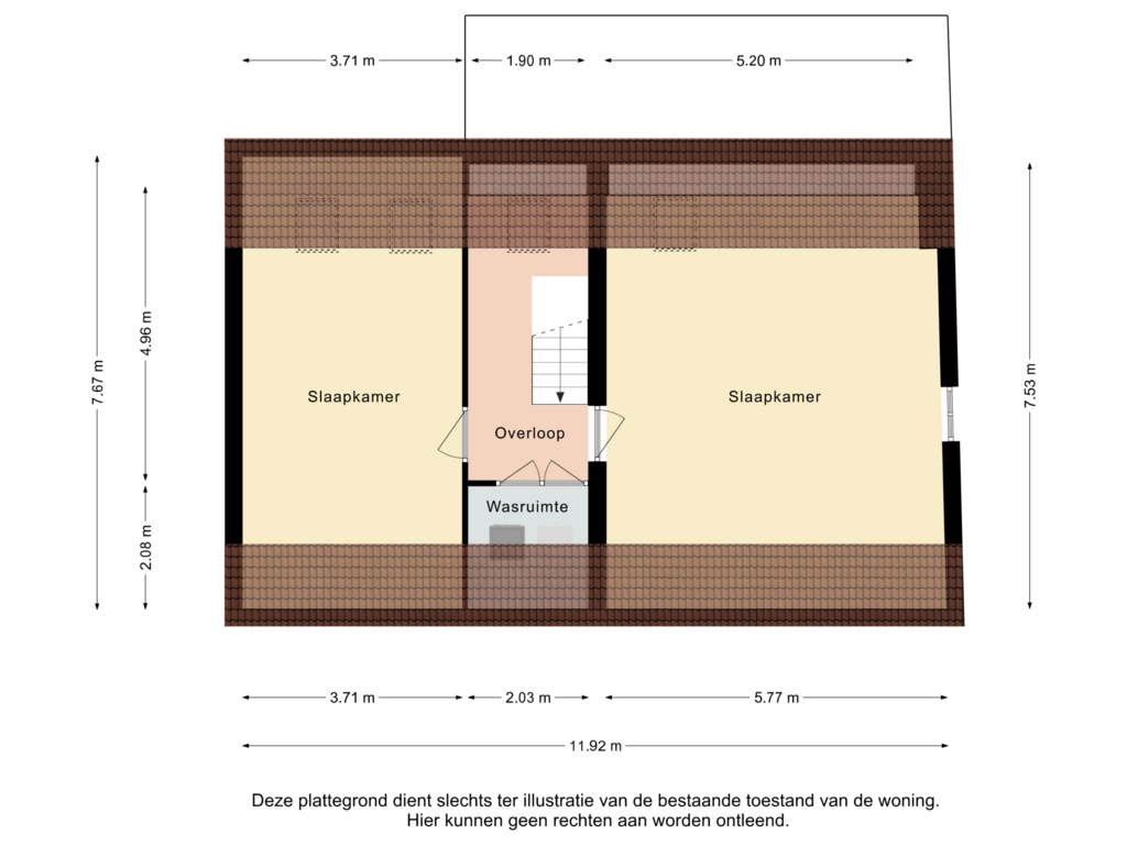 View floorplan of Zolder of Lindenstraat 7