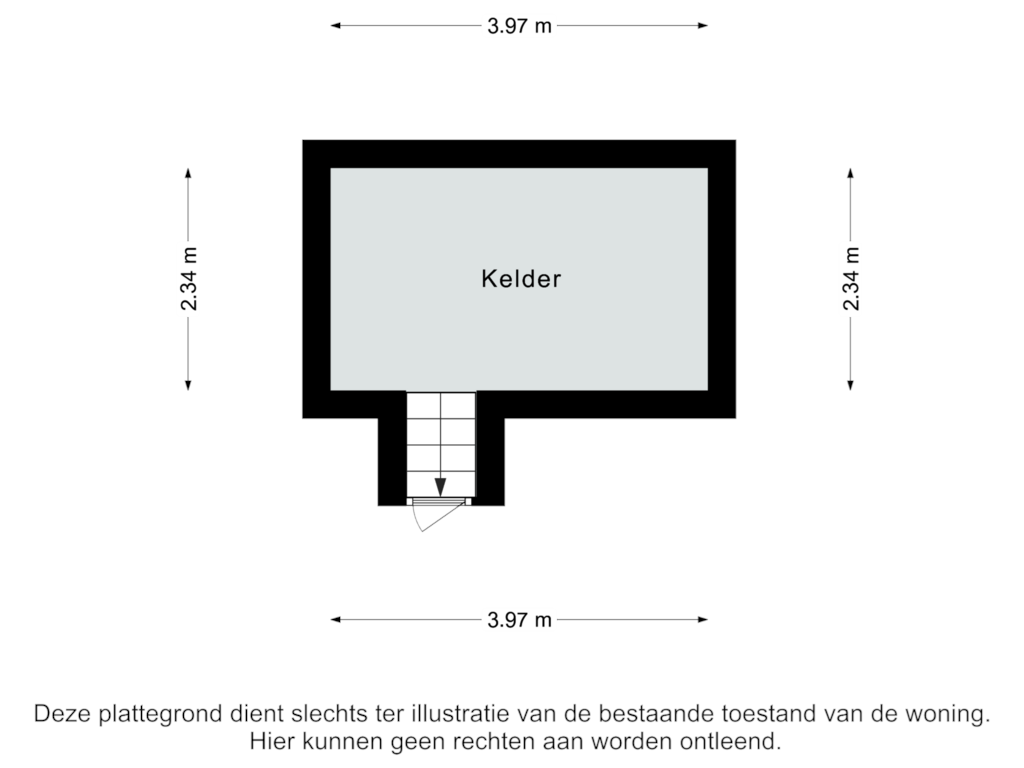 View floorplan of Kelder of Lindenstraat 7