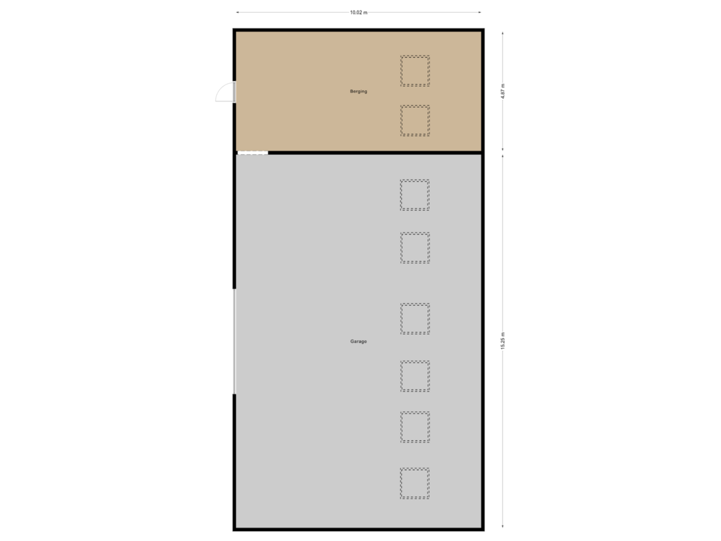 Bekijk plattegrond van Garage van Middenraai 55