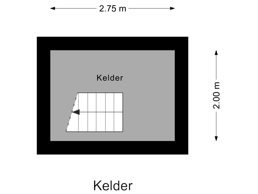 View floorplan of Kelder of Kruislaan 3