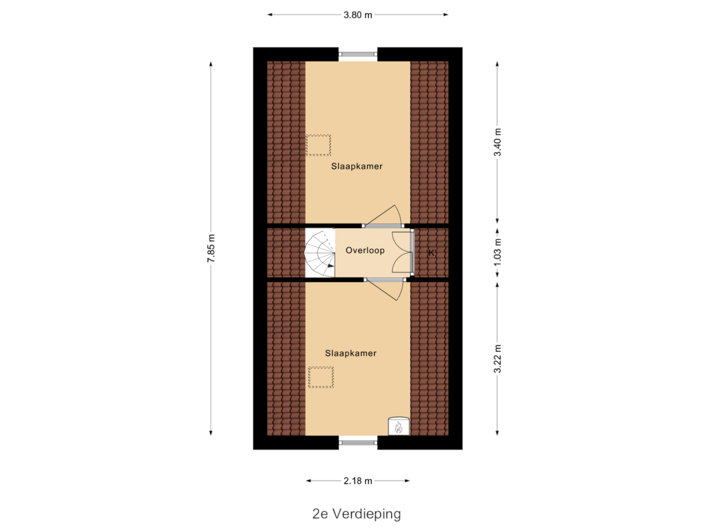 View floorplan of 2e Verdieping of Kruislaan 3