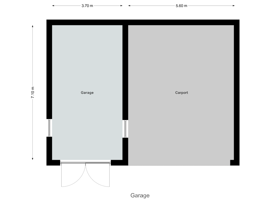 View floorplan of Garage of Kruislaan 3