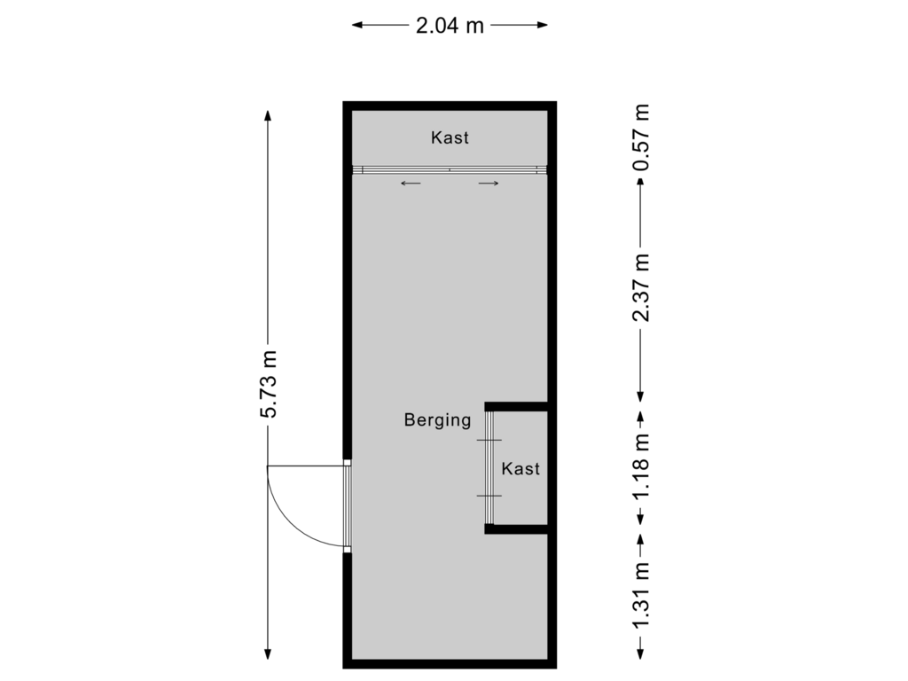 Bekijk plattegrond van Berging van Westronde 19