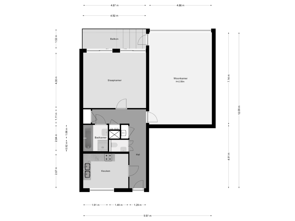 View floorplan of 4e Verdieping of Jacques Dutilhweg 753