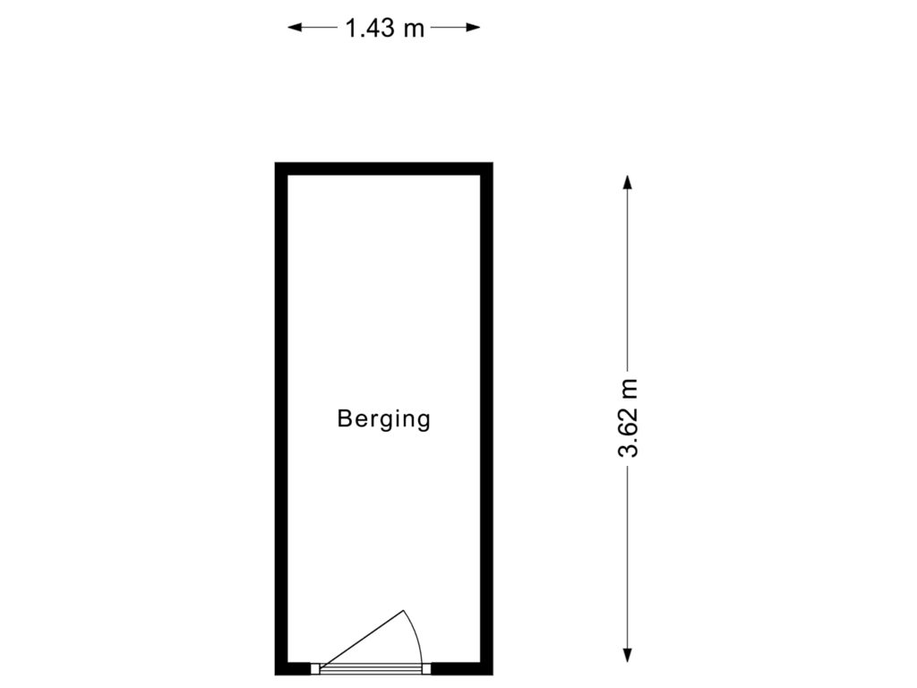 View floorplan of Berging of Jacques Dutilhweg 753