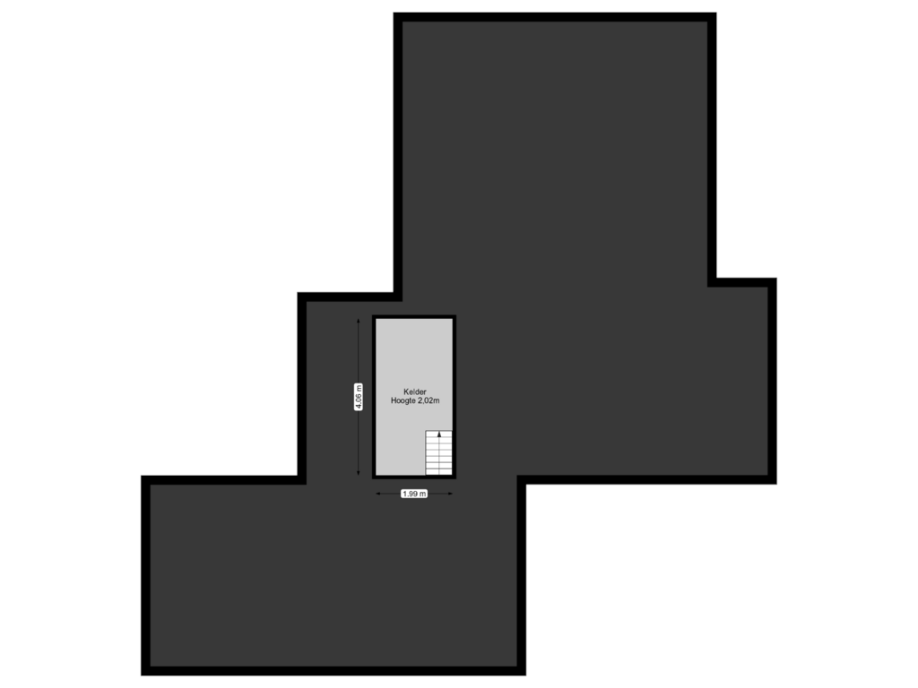 Bekijk plattegrond van Kelder van Uitweg 16