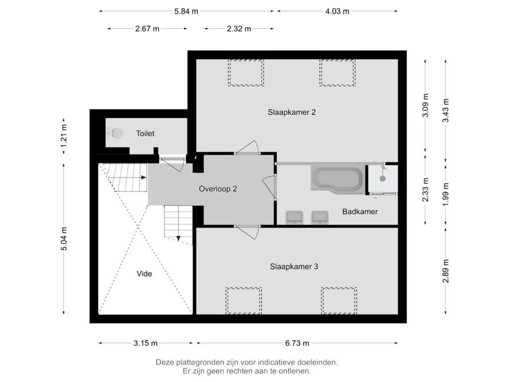 View floorplan of 2E VERDIEPING of Gagelstraat 107