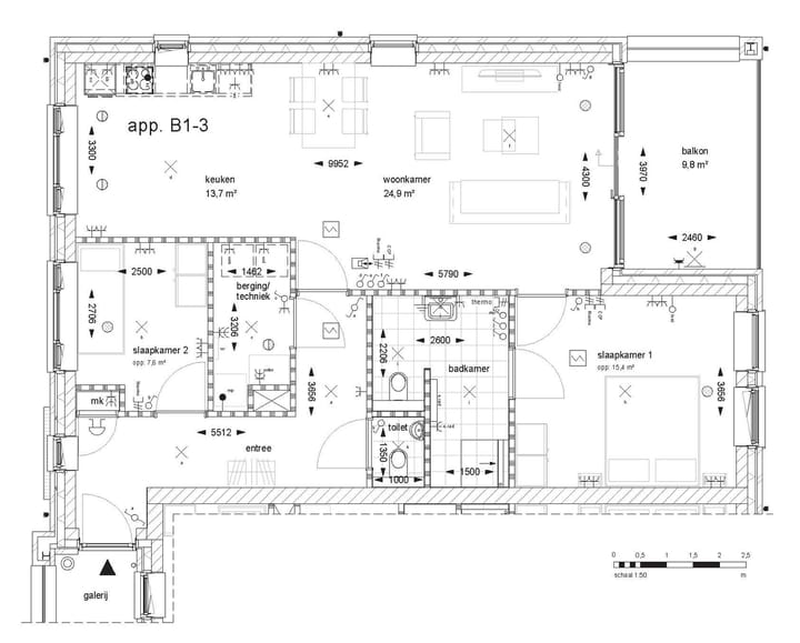 Foto 6 van Appartementen woongebouw 1 en 2 (Bouwnr. B1-3)