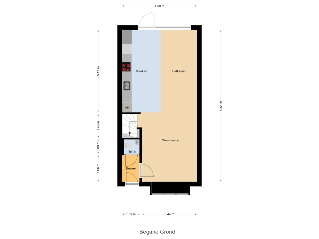 Bekijk plattegrond van Begane Grond van Schiermonnikoog 55