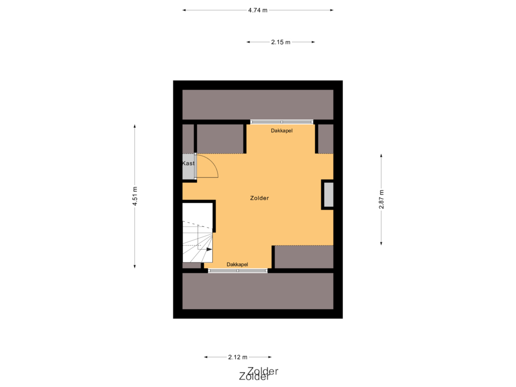 Bekijk plattegrond van Zolder van Schiermonnikoog 55