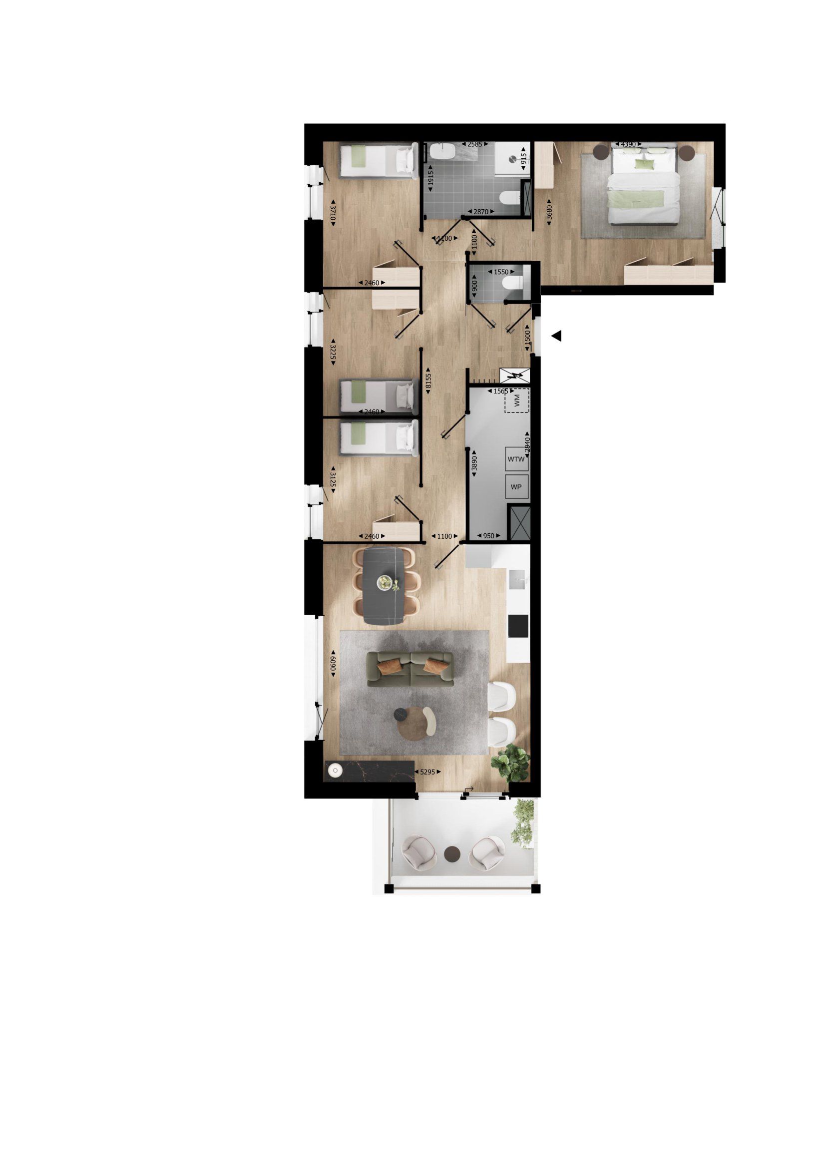 Appartement - Type B4 (Bouwnr. 181)  