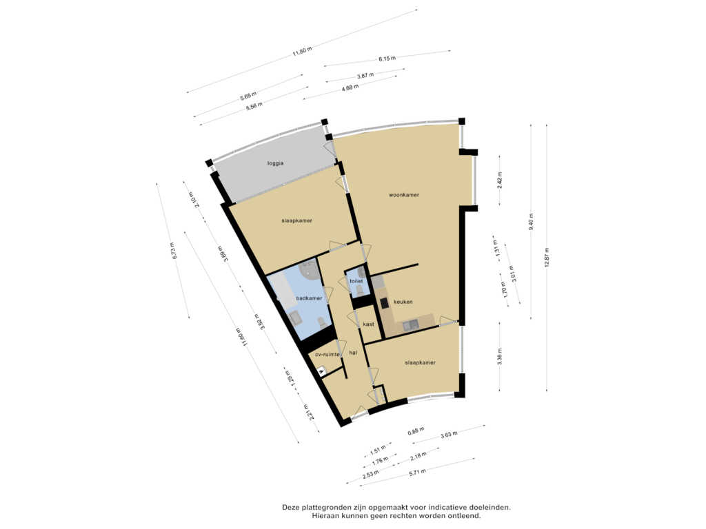 View floorplan of Appartement of van Rijgersmapark 21