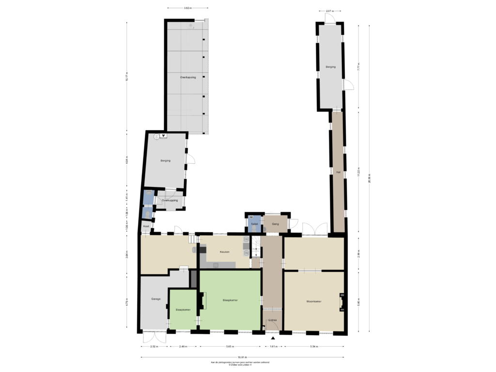 Bekijk plattegrond van Begane grond van Antwerpsestraat 33