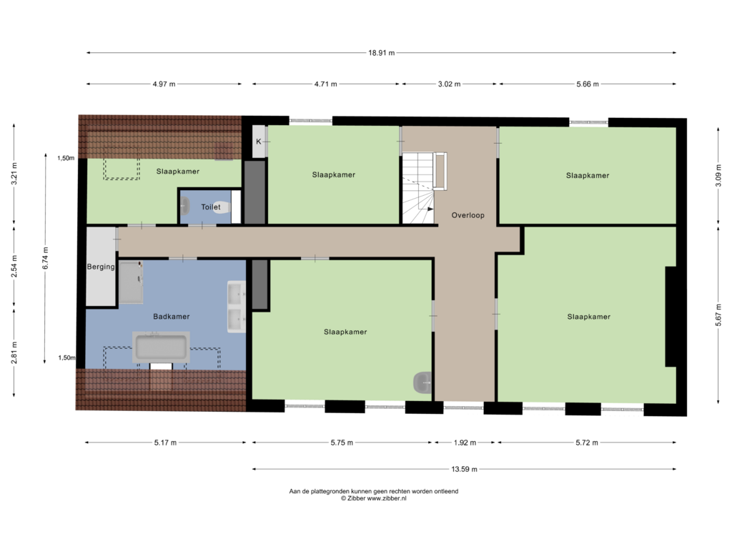 Bekijk plattegrond van Eerste Verdieping van Antwerpsestraat 33