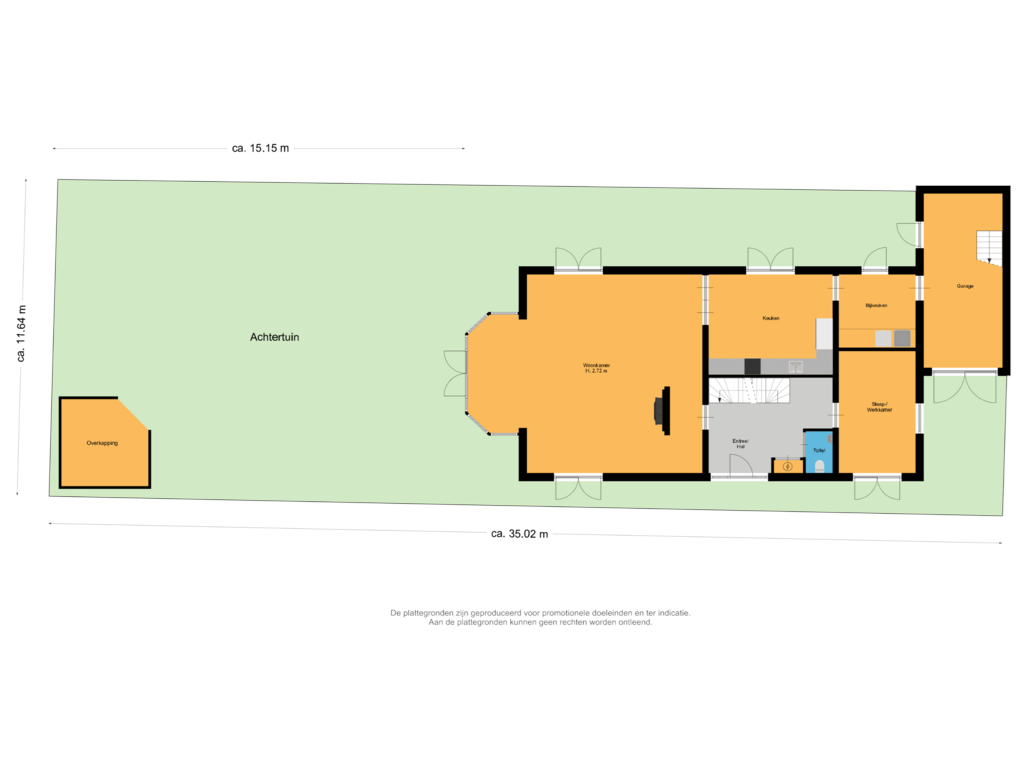 Bekijk plattegrond van Perceel van Kromme Stelakker 35-A