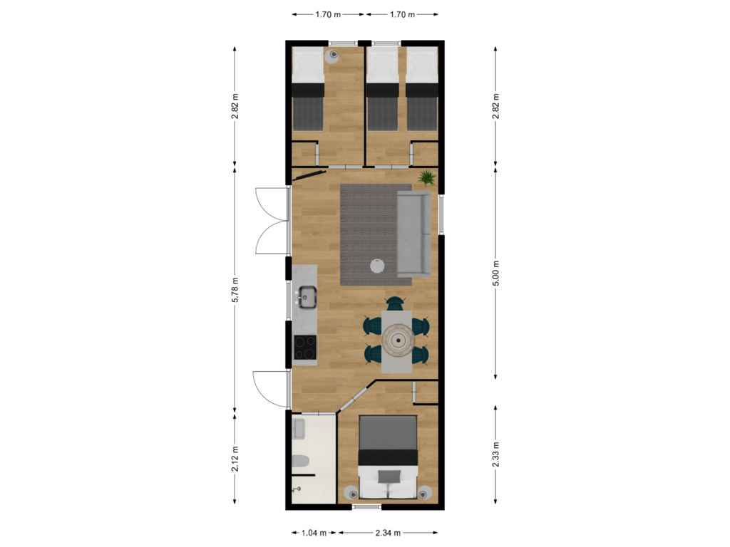 Bekijk plattegrond van First floor van Bosweg 17-A2