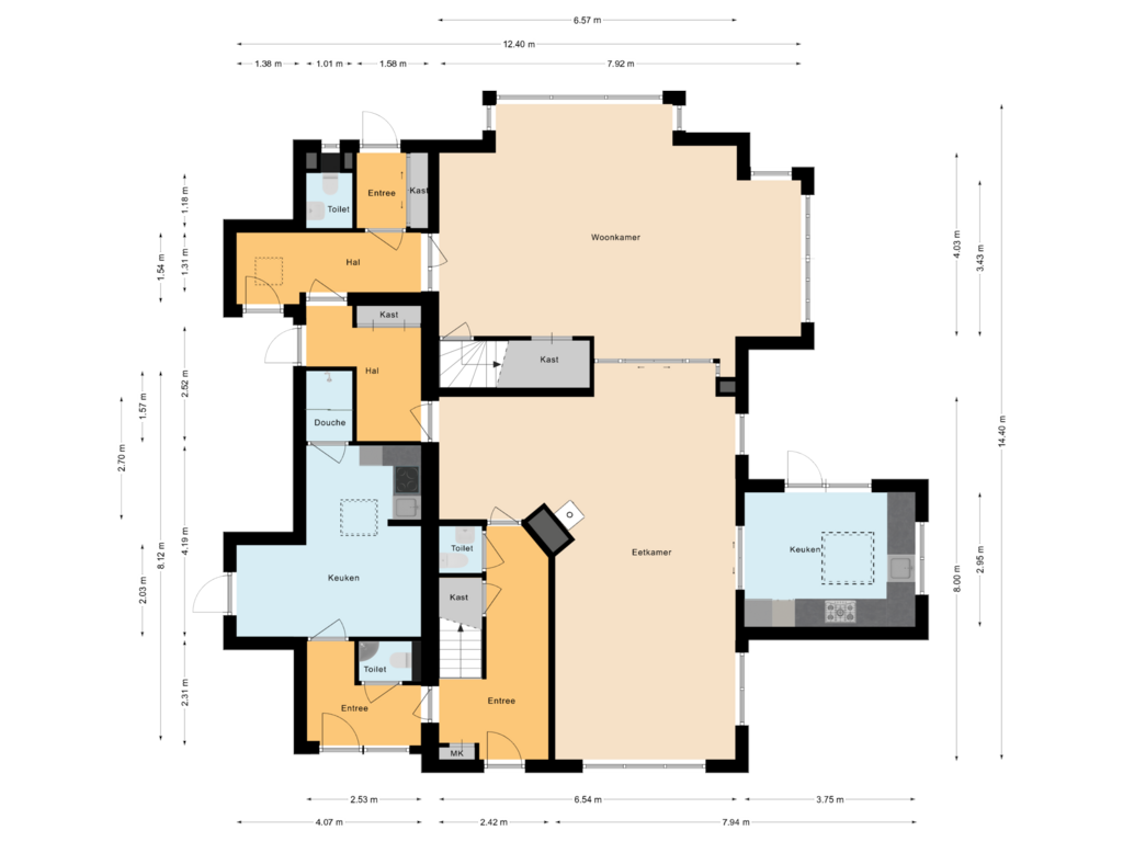 View floorplan of Begane grond of Laanweg 8