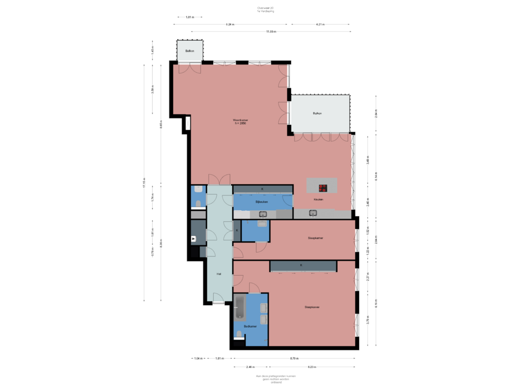 View floorplan of 1e Verdieping of Overweer 20