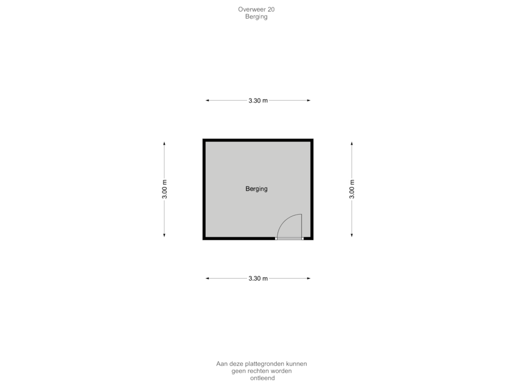 View floorplan of Berging of Overweer 20