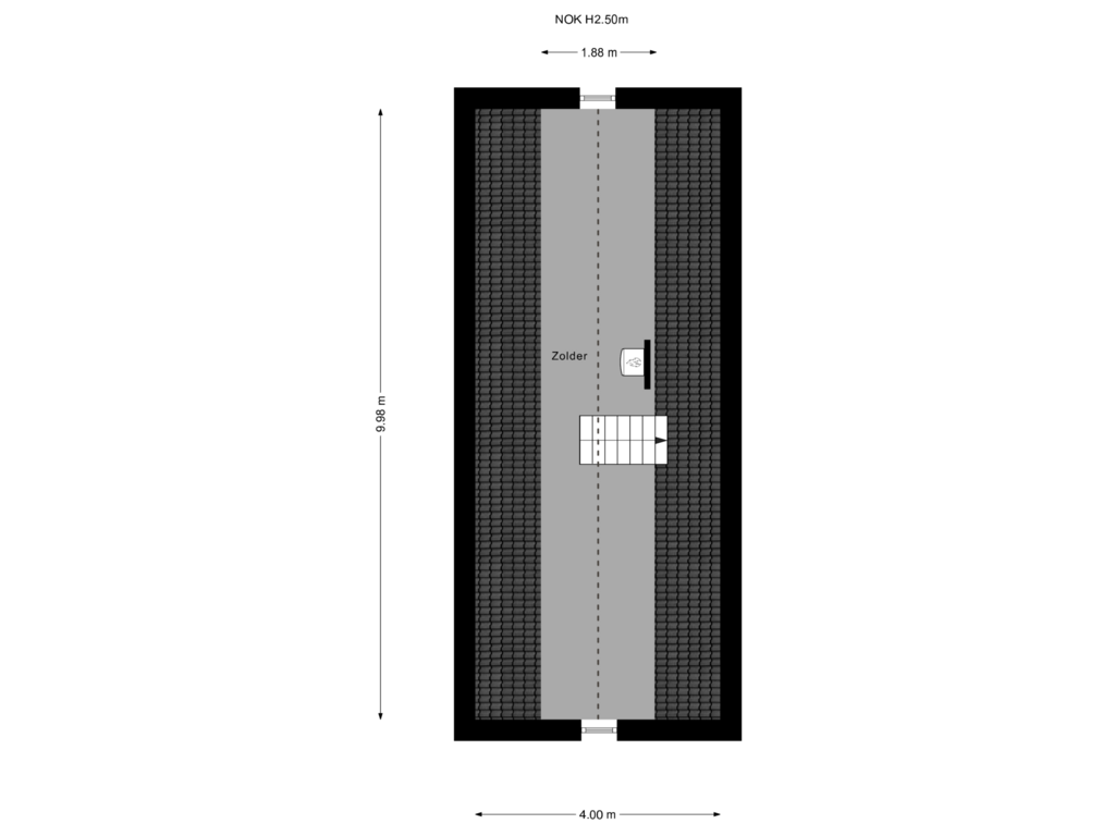 Bekijk plattegrond van Zolder van Industrieweg 7