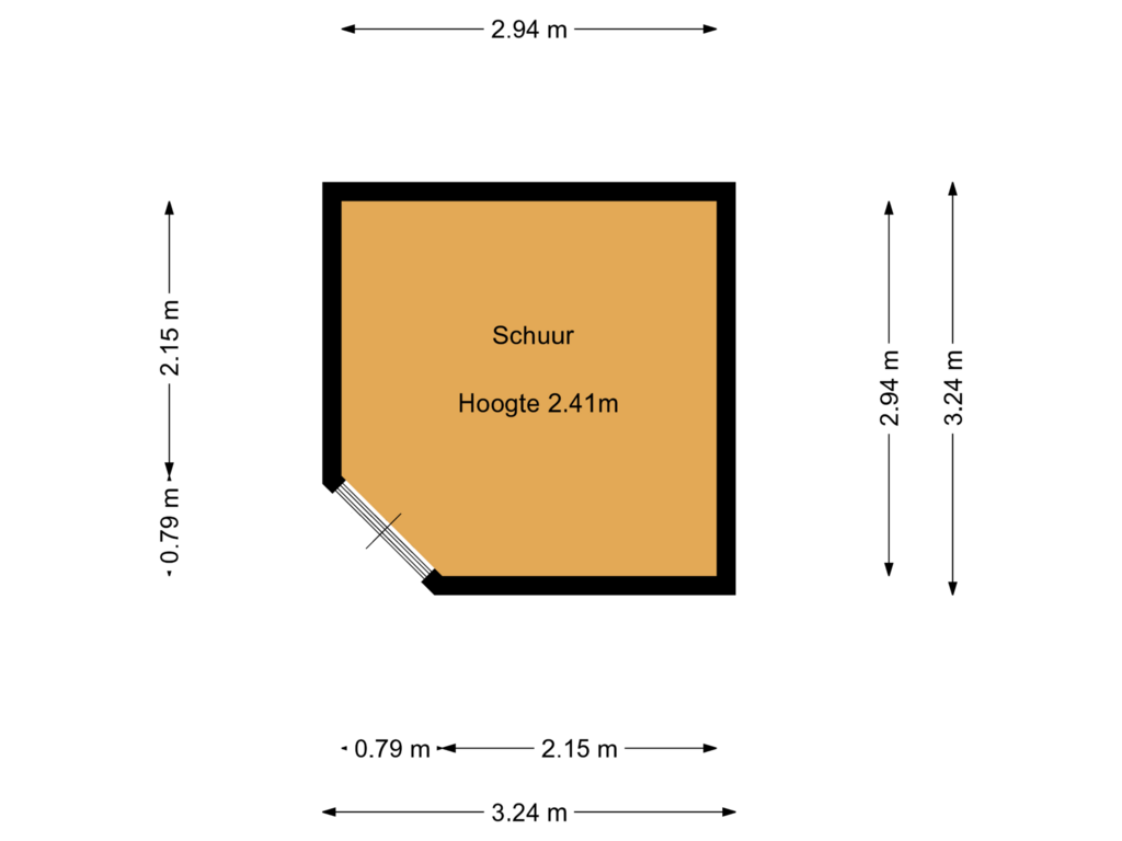 View floorplan of Schuur of Bluesroute 103