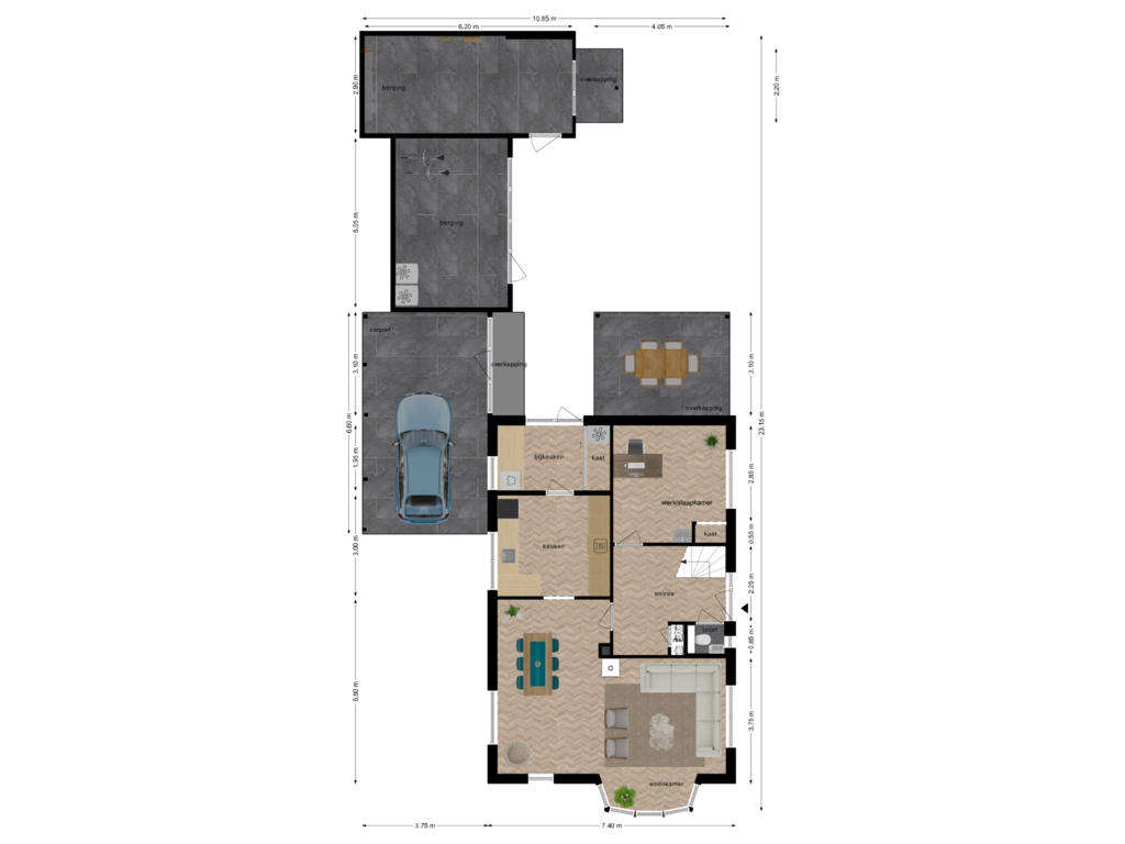 View floorplan of Begane Grond of Kerkweg 20