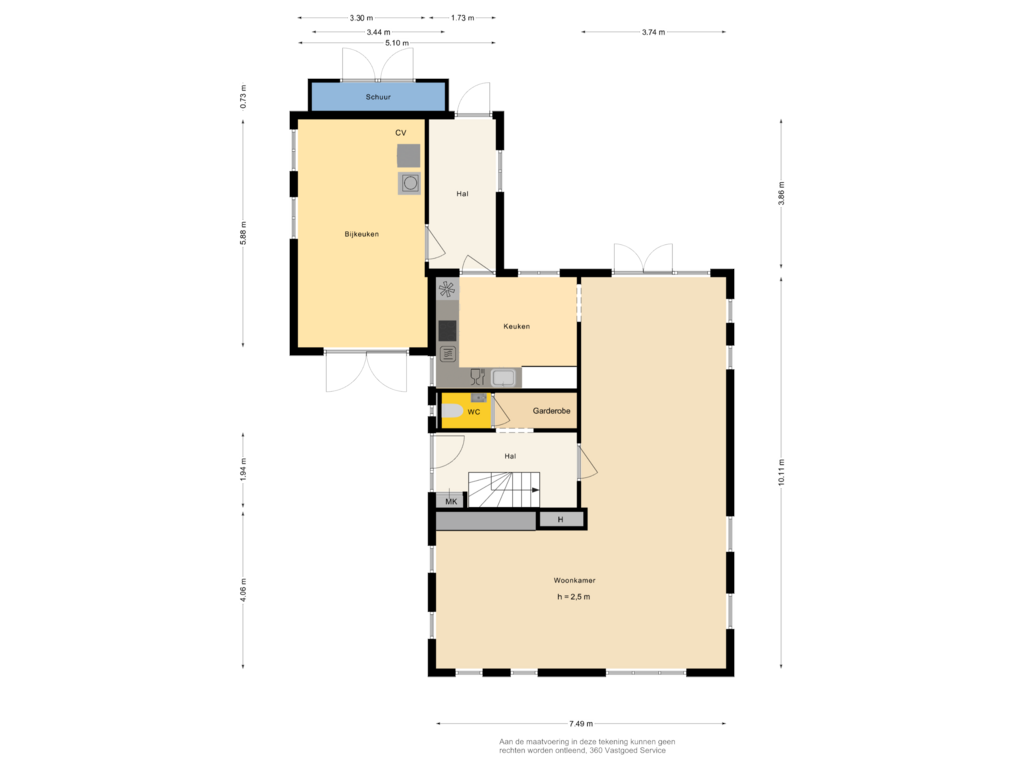 Bekijk plattegrond van Begane Grond van Hoeve 5