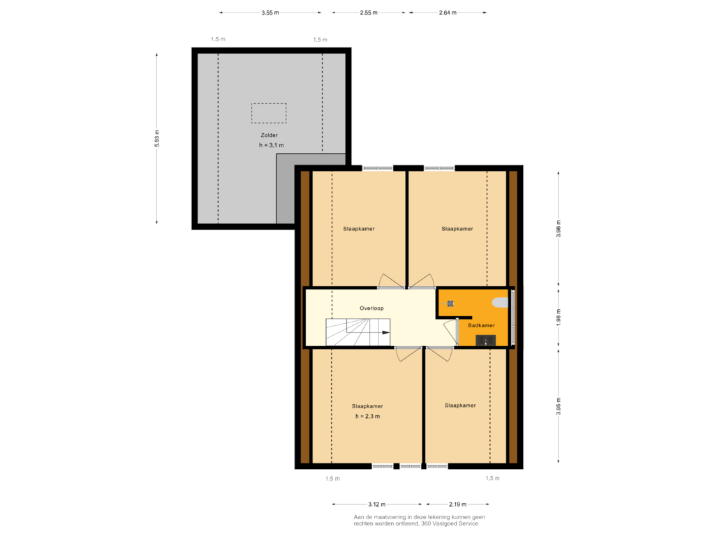 Bekijk plattegrond van 1e Verdieping van Hoeve 5