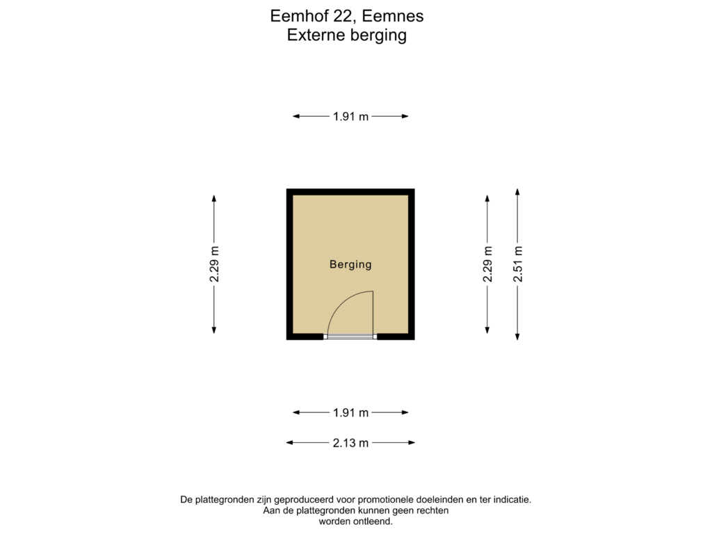 View floorplan of Externe berging of Eemhof 22