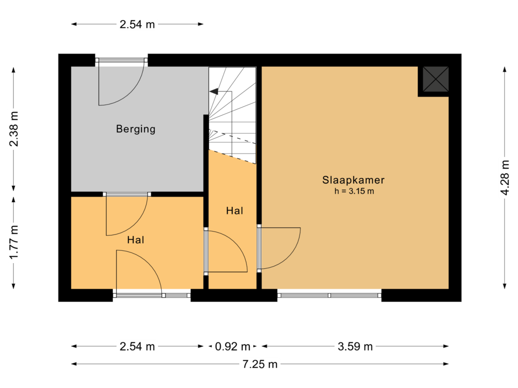 View floorplan of Begane grond of Kanaalweg 348