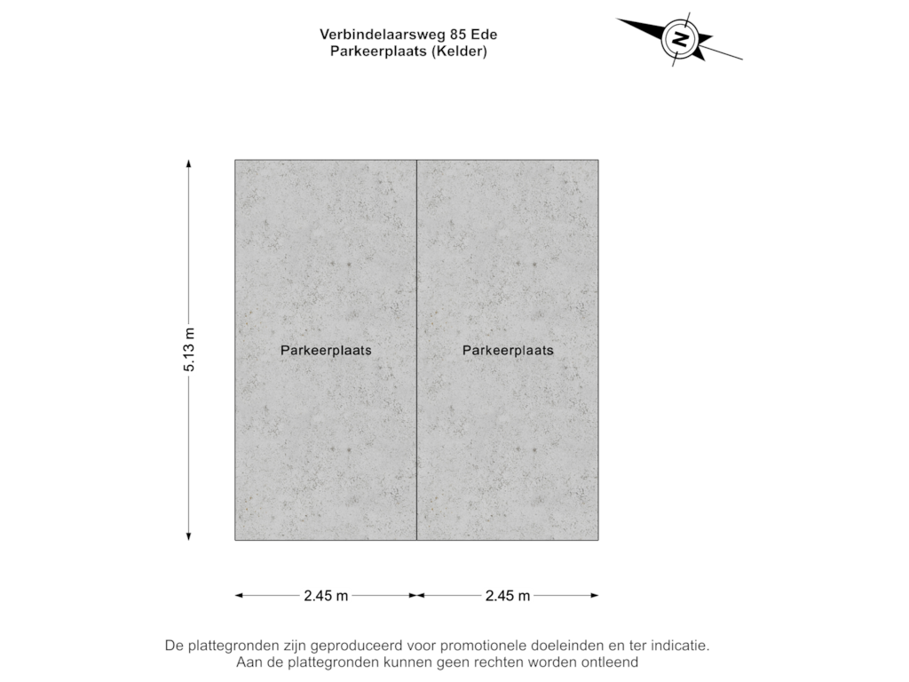 Bekijk plattegrond van Parkeerplaats (Kelder) van Verbindelaarsweg 85