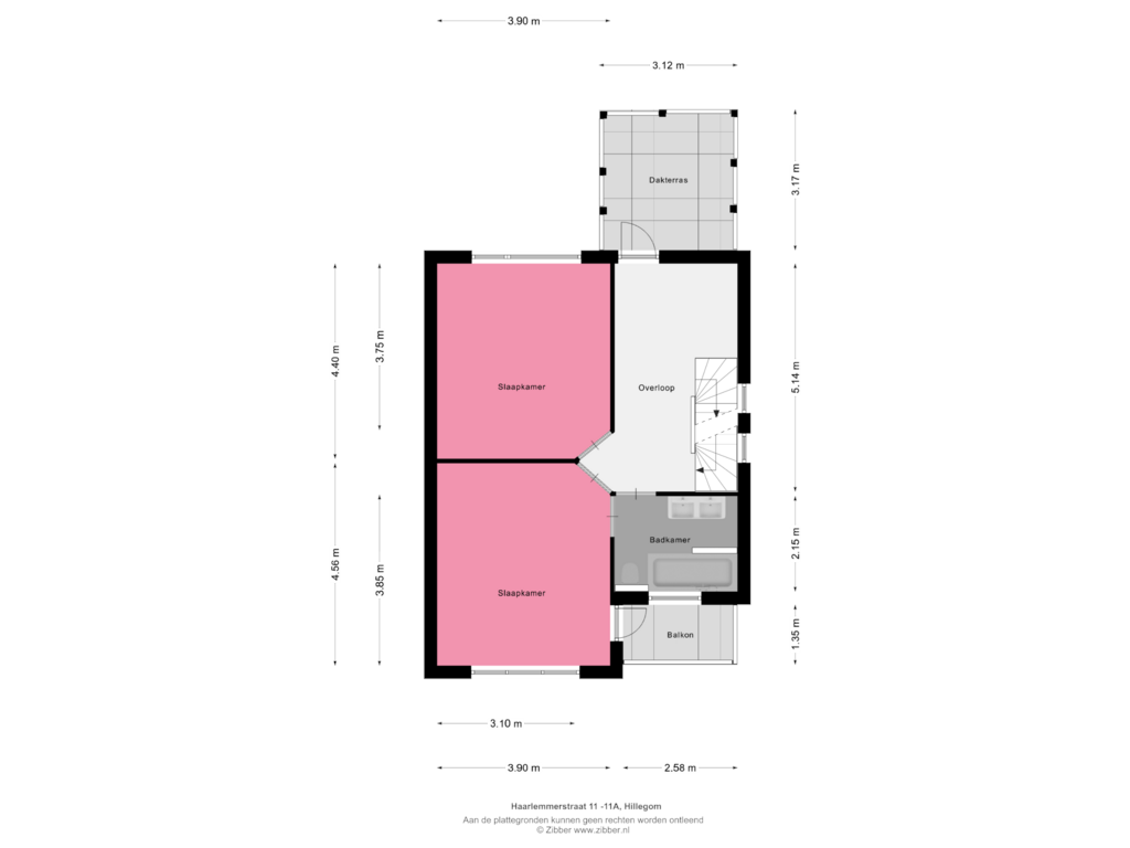 View floorplan of Eerste verdieping of Haarlemmerstraat 11