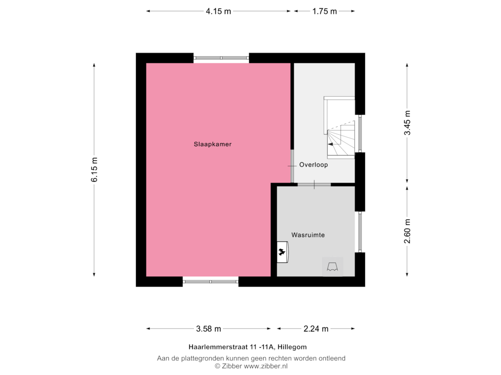 View floorplan of Tweede verdieping of Haarlemmerstraat 11