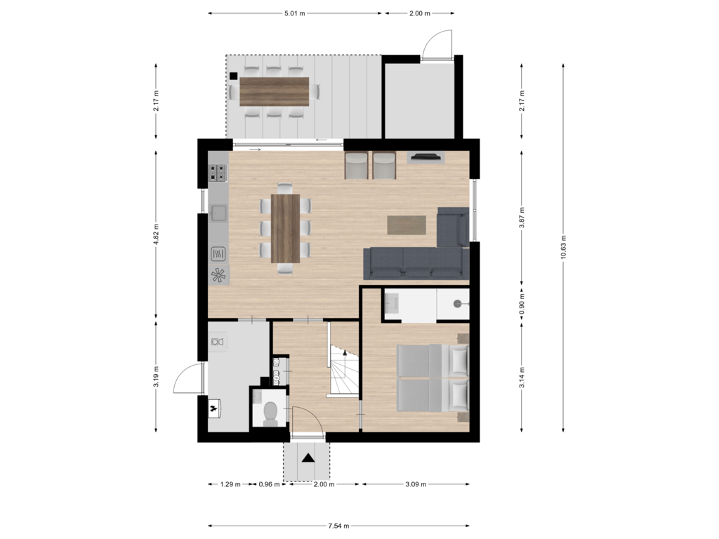 Bekijk plattegrond van Begane Grond van Zeedijk 24-307