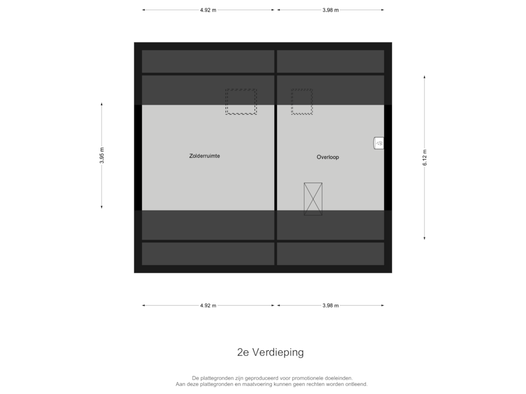 Bekijk plattegrond van 2e Verdieping van Adam van Delenstraat 9