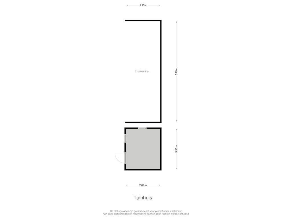 Bekijk plattegrond van Tuinhuis van Adam van Delenstraat 9