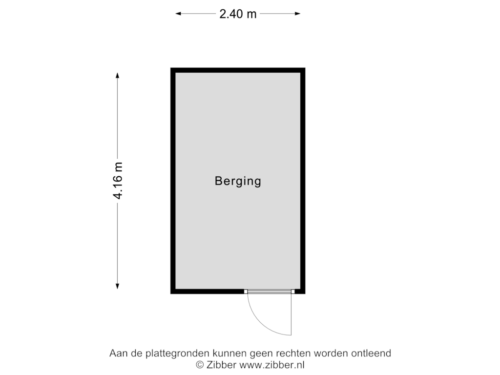 Bekijk plattegrond van Berging van Utrechtseweg 302-1