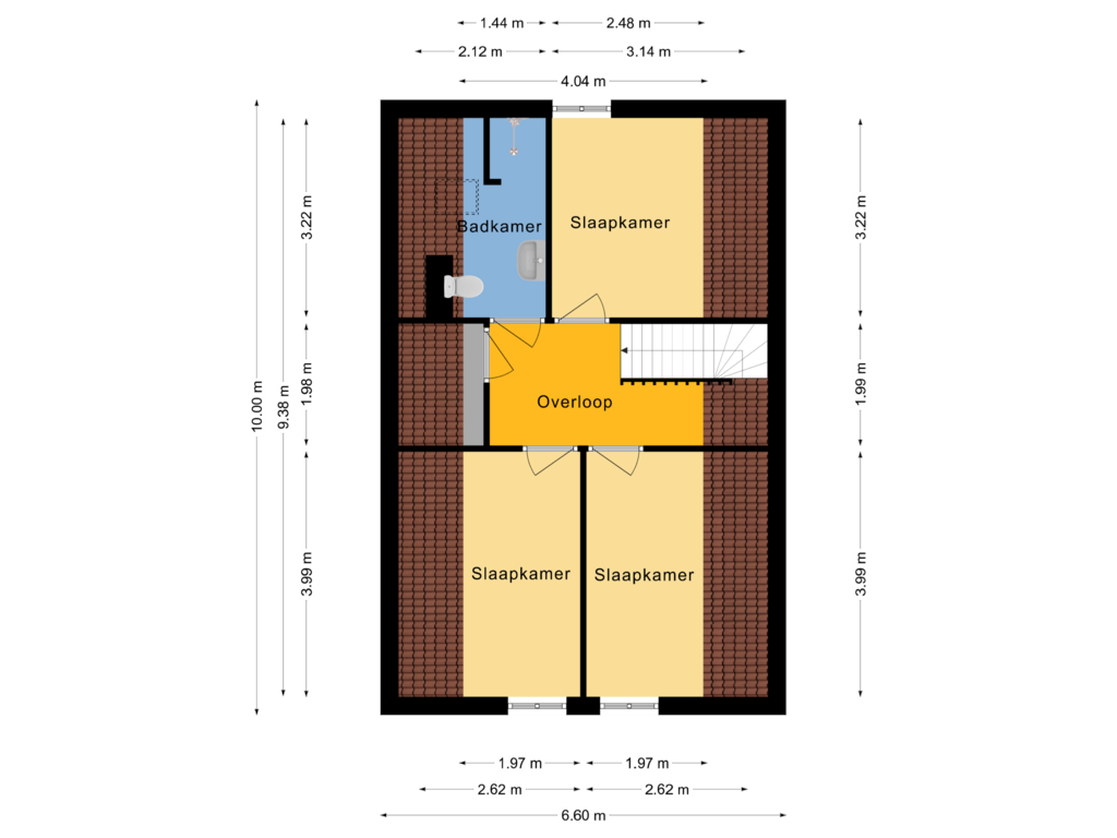 View floorplan of 1e Verdieping of Ommerweg 55-5