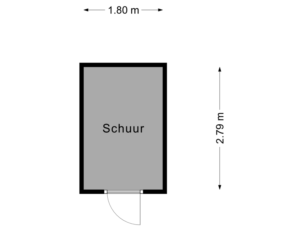 View floorplan of Berging / Schuur of Ommerweg 55-5